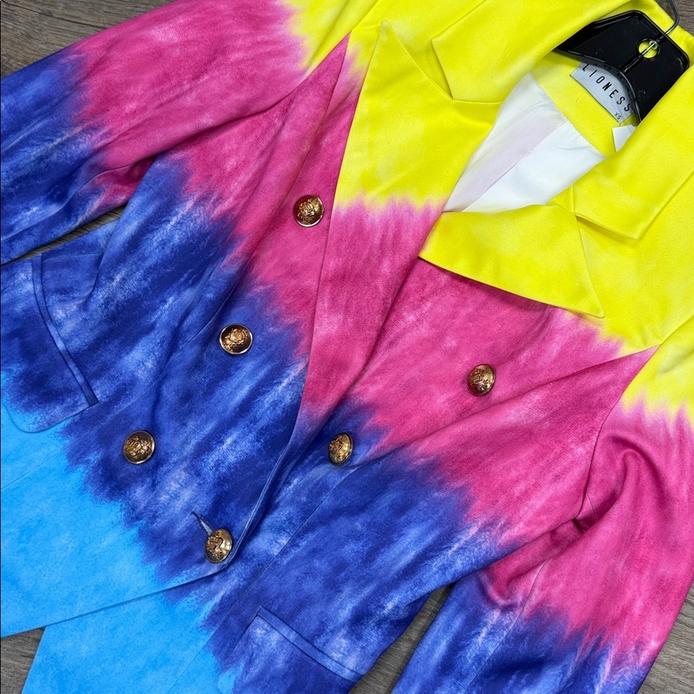 Lioness Yellow, Pink, and Blue Blazer - Picture 2 of 3